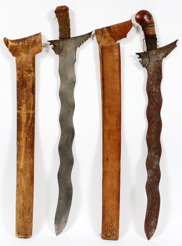 INDONESIAN STEEL KERIS SWORDS 2 PIECES (1 of 2)