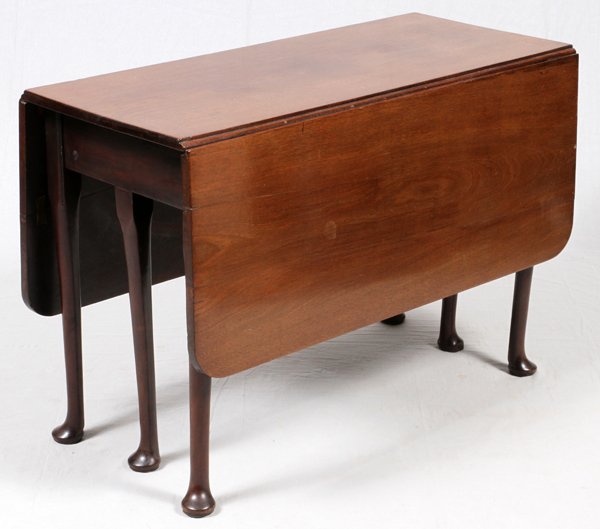 QUEEN ANNE STYLE MAHOGANY DROP-LEAF TABLE (1 of 4)