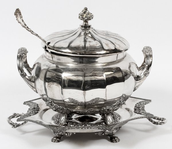 ADELPHI SILVERPLATE CO. SOUP TUREEN & UNDER PLATE (1 of 3)