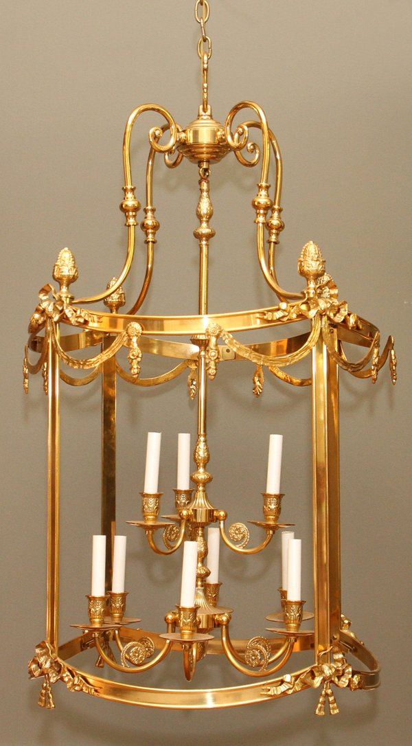 NINE-LIGHT BRASS FOYER LANTERN (1 of 2)