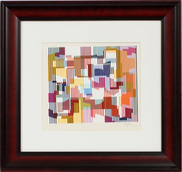 YAACOV AGAM SILKSCREEN #9/9 (1 of 4)