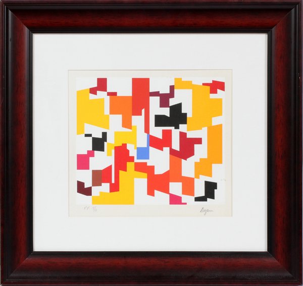 YAACOV AGAM SILKSCREEN #9/9 (1 of 4)