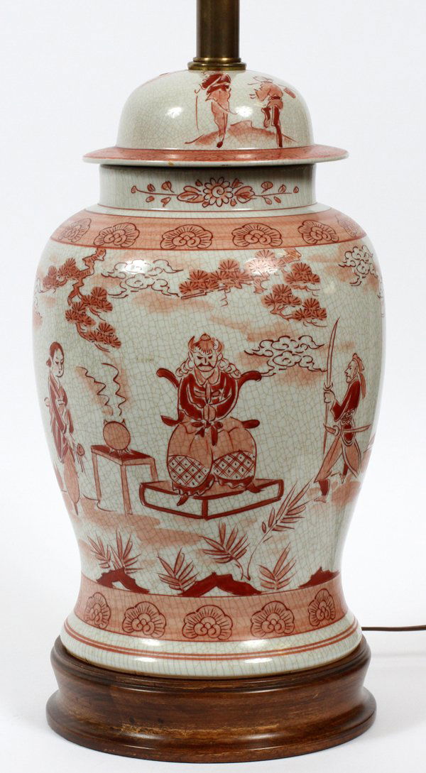 CHINESE PORCELAIN GINGER JAR TABLE LAMP (1 of 2)