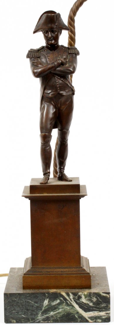 BRONZE NAPOLEON MOUNTED AS A TABLE LAMP 19TH.C. (1 of 3)