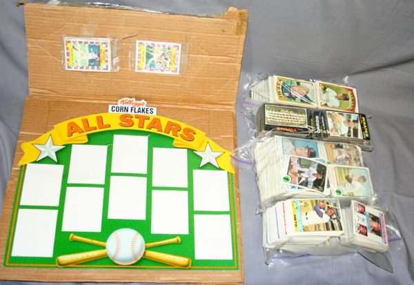 TOPPS, DON RUSS, HOSTESS & POST BASEBALL CARDS: TOPPS, DON RUSS, HOSTESS, KELLOGG'S & POST BASEBALL CARDS 1000+ CARDS:Topps cards includes years 1969, 70, 71, 72, 75, 76. Hostess cards are c.1980, Dun Ross 1989 & 90, Kellogg's Corn Flakes "All Star