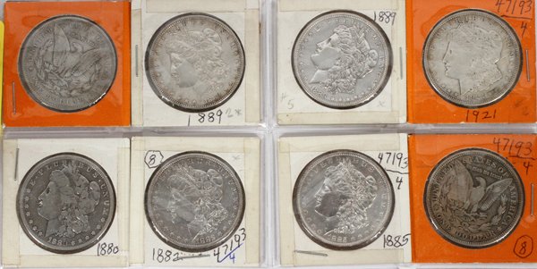 U.S. MORGAN LIBERTY-HEAD $1 STERLING SILVER COINS (1 of 2)