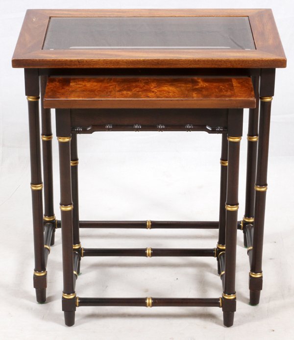 CHINESE NESTING COFFEE TABLES, TWO PIECES (1 of 2)