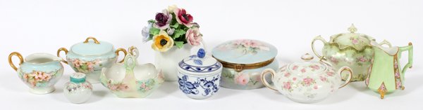 FRENCH, GERMAN & ENGLISH PORCELAIN TABLE ARTICLES (1 of 2)