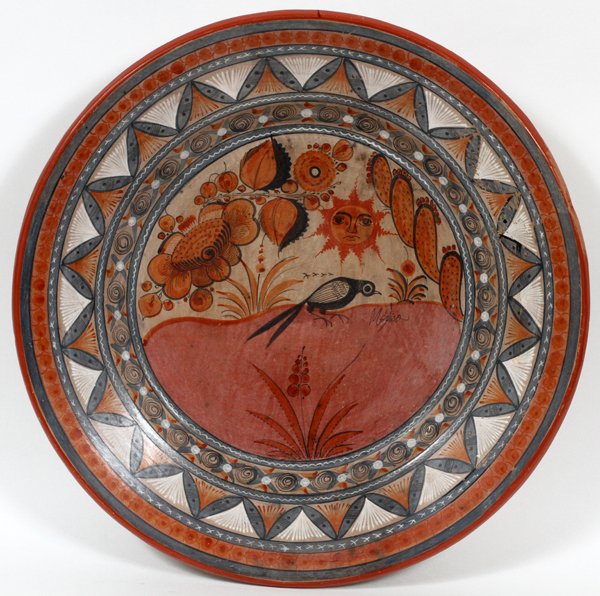 MEXICAN DECORATIVE POTTERY WALL PLAQUE (1 of 3)