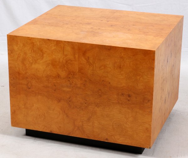 MILO BAUGHMAN STYLE BURL WOOD PEDESTAL TABLE (1 of 2)