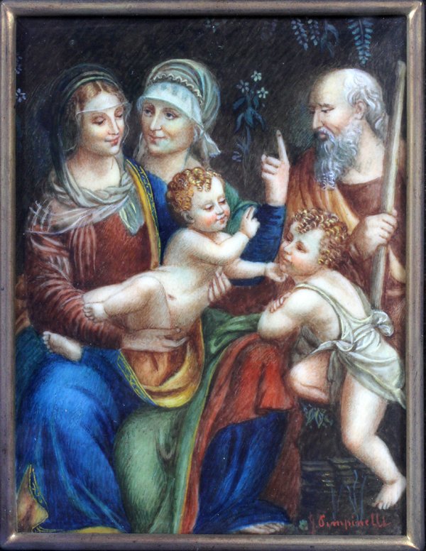 PIMPINELLI HAND-PAINTED MINIATURE LATE 19TH C. (1 of 3)