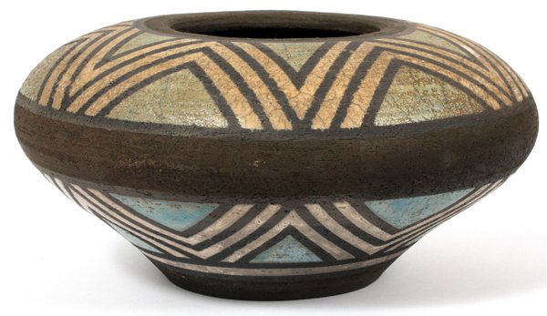 RAKU POTTERY VASE C. 1980 (1 of 3)