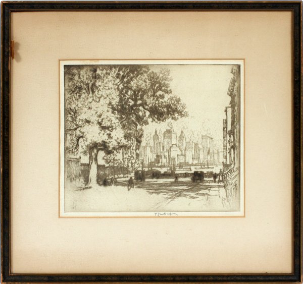 JOSEPH PENNELL ETCHING VIEW OF NEW YORK (1 of 2)