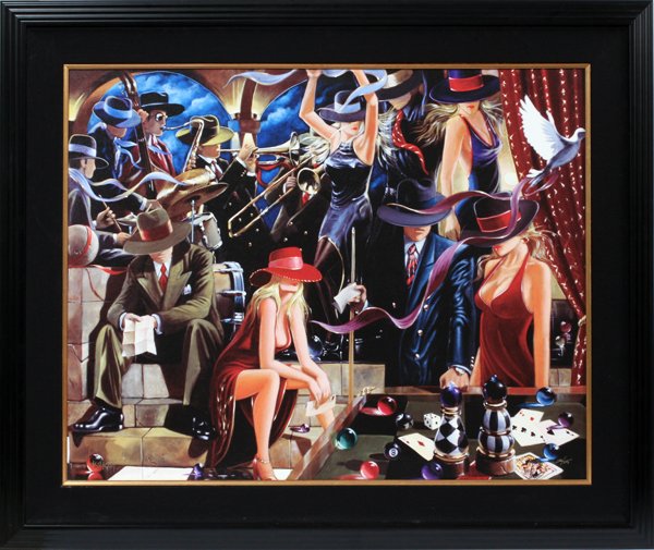 V. OSTROVSKY SCREEN PRINT ON CANVAS (1 of 3)