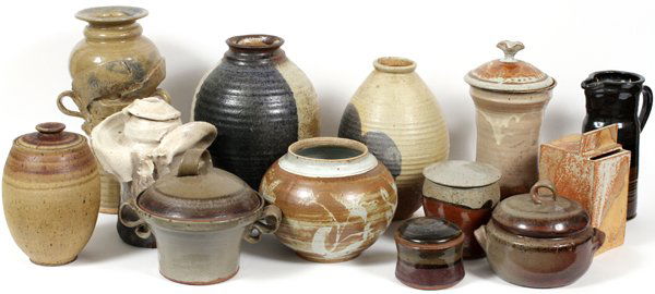 JIM KRISTICH POTTERY VASES COVERED POTS (1 of 2)