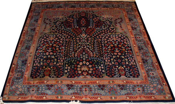 ORIENTAL PERSIAN DESIGN HAND LOOMED WOOL PRAYER RUG (1 of 2)