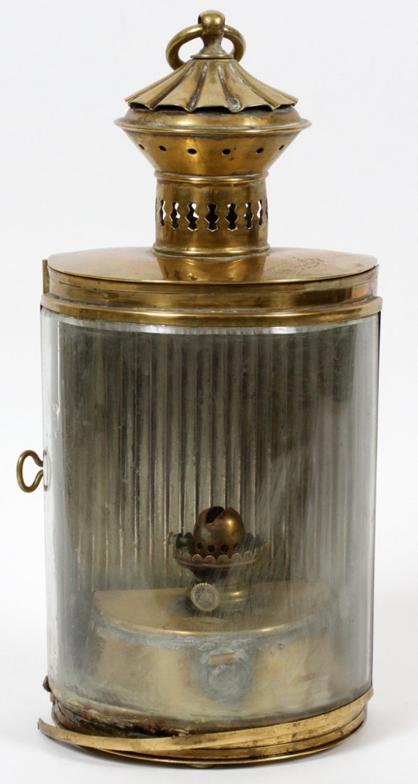 BRASS OIL LANTERN 20TH C. (1 of 2)