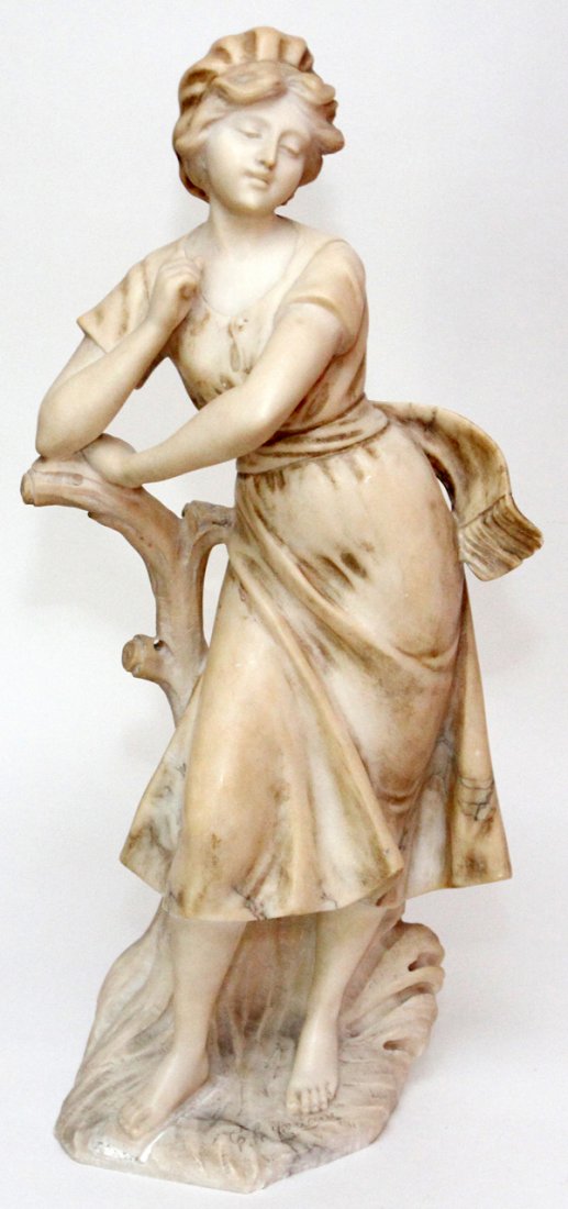 CARVED MARBLE FIGURE CIRCA 1900 (1 of 4)