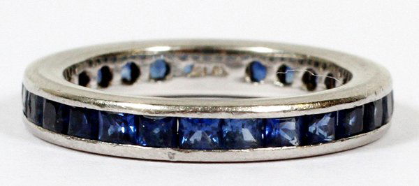 PLATINUM & SAPPHIRE ETERNITY RING (1 of 4)