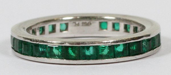 PLATINUM & EMERALD ETERNITY RING (1 of 4)