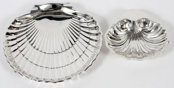 GORHAM & REVERE STERLING SHELL DISHES TWO (1 of 2)