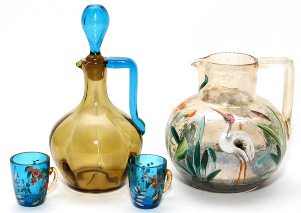 ENGLISH GLASS CRUET PITCHERS AND MUGS (1 of 1)