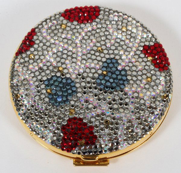 JUDITH LEIBER FULL BEAD POWDER COMPACT (1 of 2)