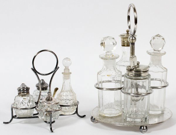 ENGLISH SILVERPLATE CRUET STANDS C.1900 TWO (1 of 1)
