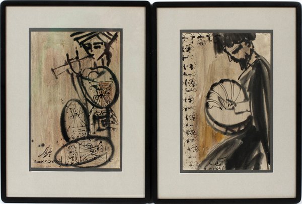 NASSER OVISSI WATERCOLORS ON PAPER 1960 (1 of 6)