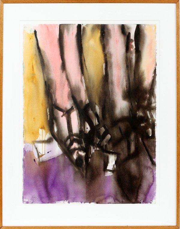 GRACE HARTIGAN WATERCOLOR ON PAPER 1987 (1 of 3)
