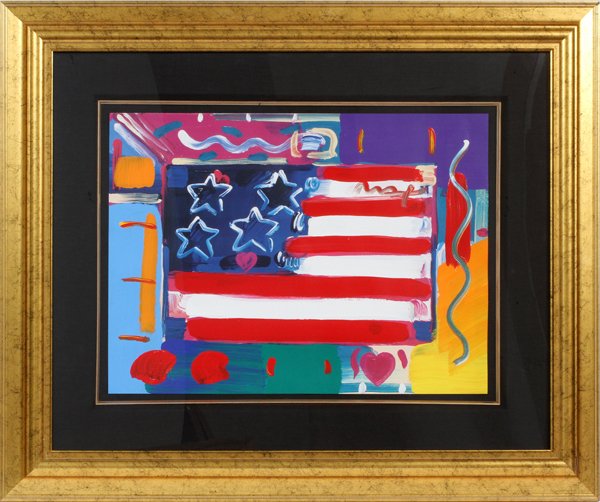 PETER MAX MIXED MEDIA ACRYLIC COLOR OFFSET LITHO (1 of 4)