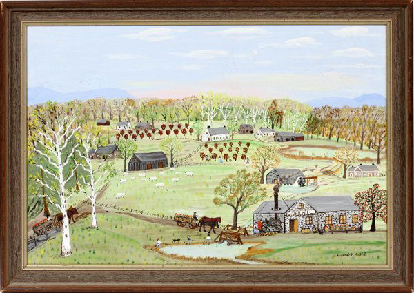 FORREST K. MOSES OIL ON MASONITE (1 of 3)