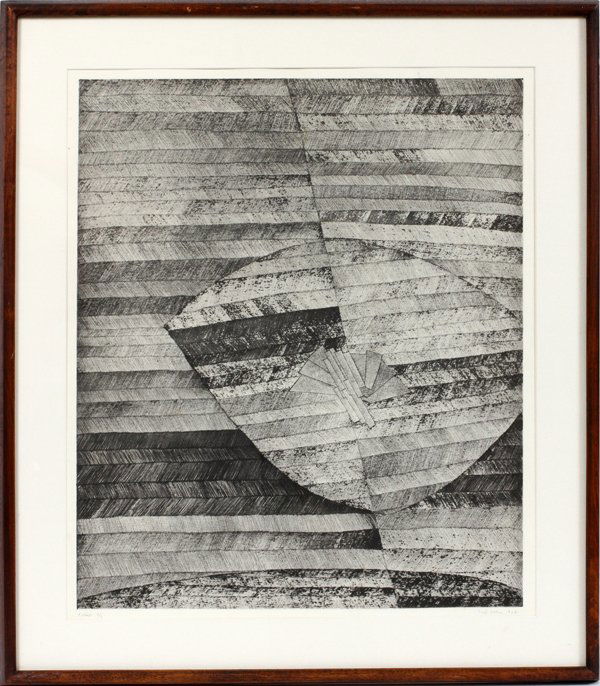 JIRI JOHN DRYPOINT MONOPRINT 1967 (1 of 3)