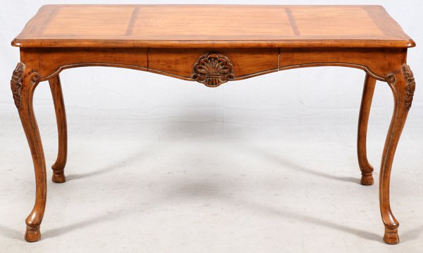 COUNTRY FRENCH 18TH C STYLE CARVED PINE DESK (1 of 3)