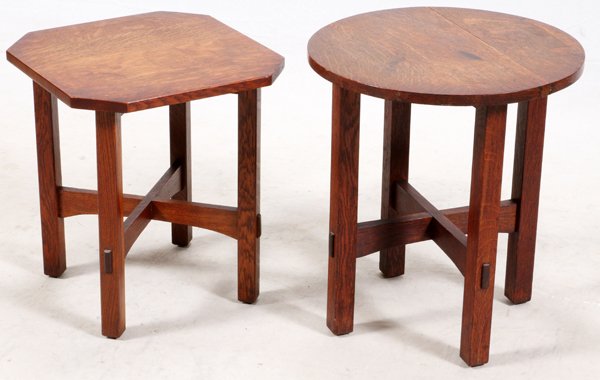 STICKLEY ASSOCIATED CABINETMAKERS OAK SIDE TABLES (1 of 4)