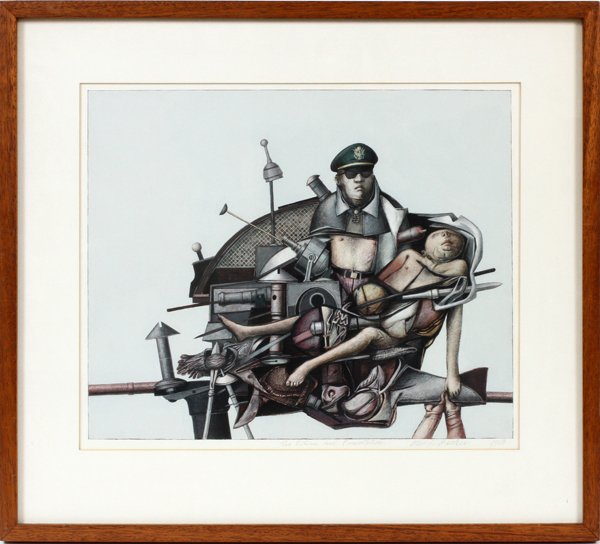 DAVID BECKER GOUACHE ON PAPER 1968 (1 of 4)