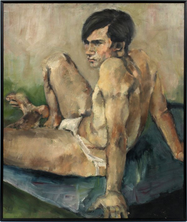 SOHAM DARWISH OIL ON CANVAS EARLY 1980'S (1 of 3)