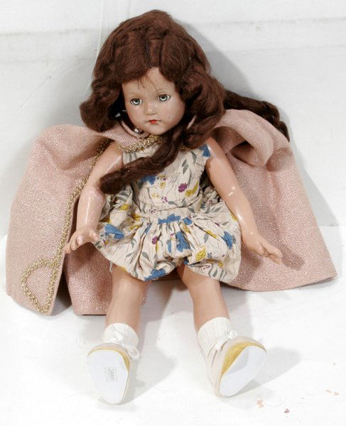 EFFANBEE, AMERICAN COMPOSITION DOLL, C.1940: EFFANBEE, AMERICAN COMPOSITION DOLL, C. 1940, L 21 1/2":Sleep eyes and hand-painted features, jointed body. Ex Estate of barbara Merriott, Lansing, MI