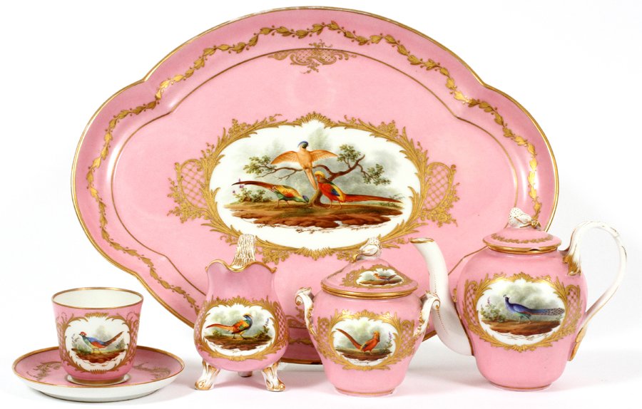 SEVRES FRENCH PORCELAIN TEA SET INCLUDING TRAY (1 of 4)