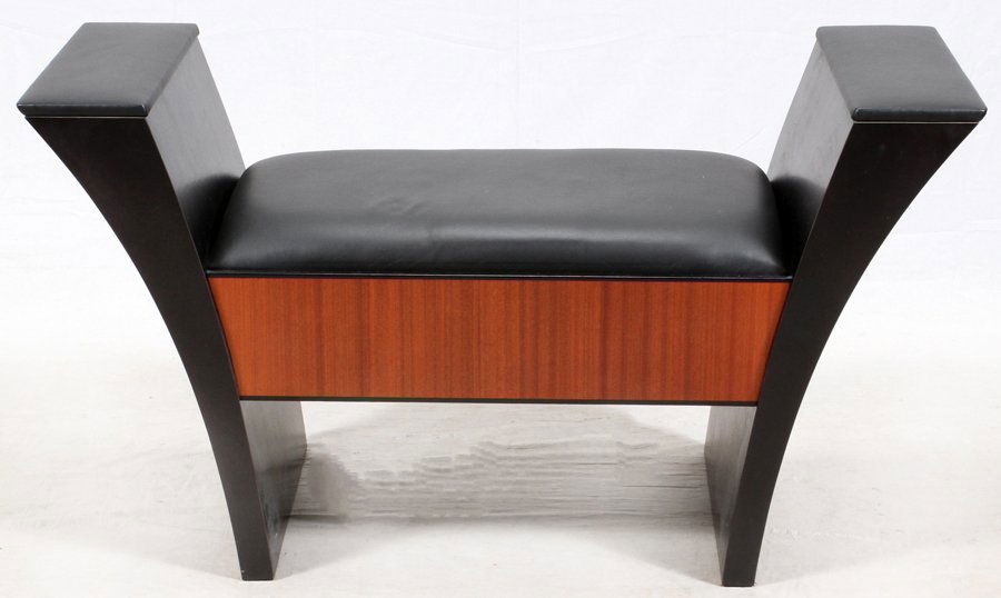 LEATHER UPHOLSTERED BANQUETTE (1 of 2)