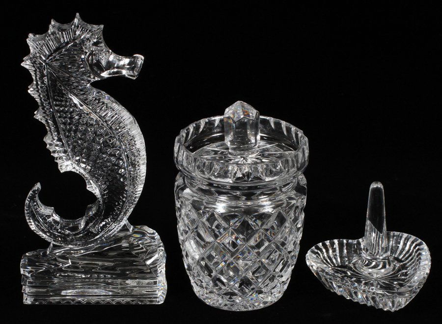 CRYSTAL POT WATERFORD SEAHORSE & RING HOLDER (1 of 2)