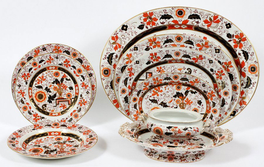 IRONSTONE CHINA PARTIAL DINNER SERVICE IMARI (1 of 2)