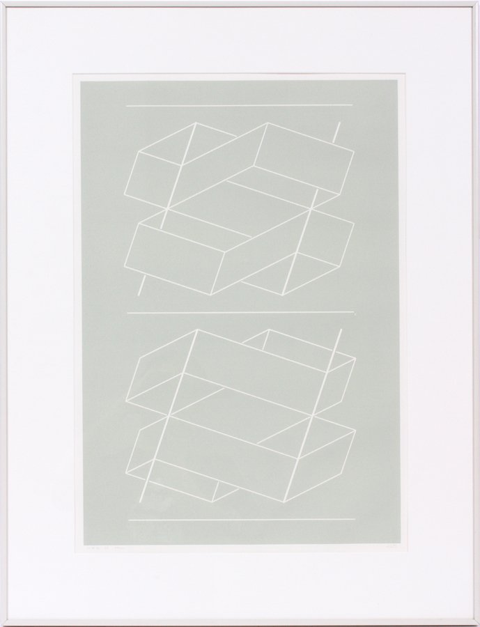 JOSEF ALBERS LINOCUT W/ EMBOSSING 1971 (1 of 5)