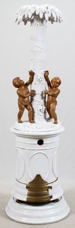 ITALIAN GLAZED TERRACOTTA STOVE (1 of 5)