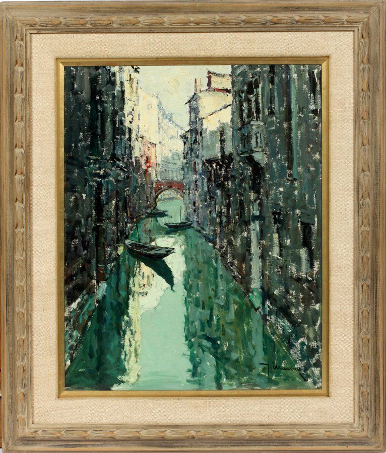 JACOPO MARINO OIL ON CANVAS, CARVED WOOD FRAME (1 of 3)