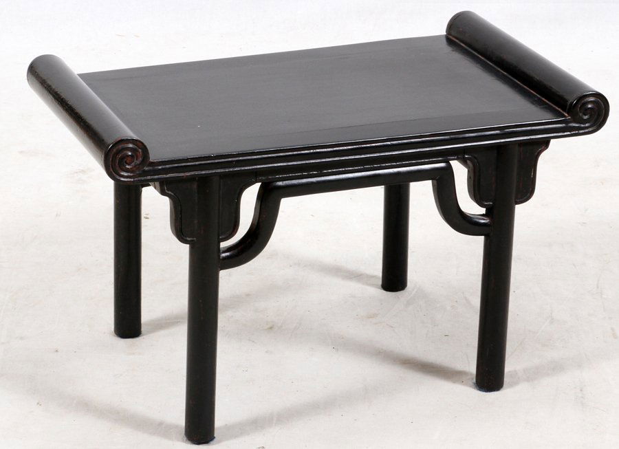 CHINESE BLACK LACQUER TABLE (1 of 2)