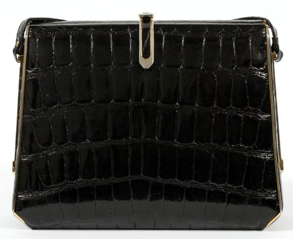 LUC BENOIT BLACK ALLIGATOR BAG (1 of 3)