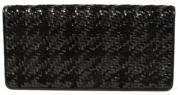 JUDITH LEIBER BLACK LEATHER CLUTCH (1 of 3)