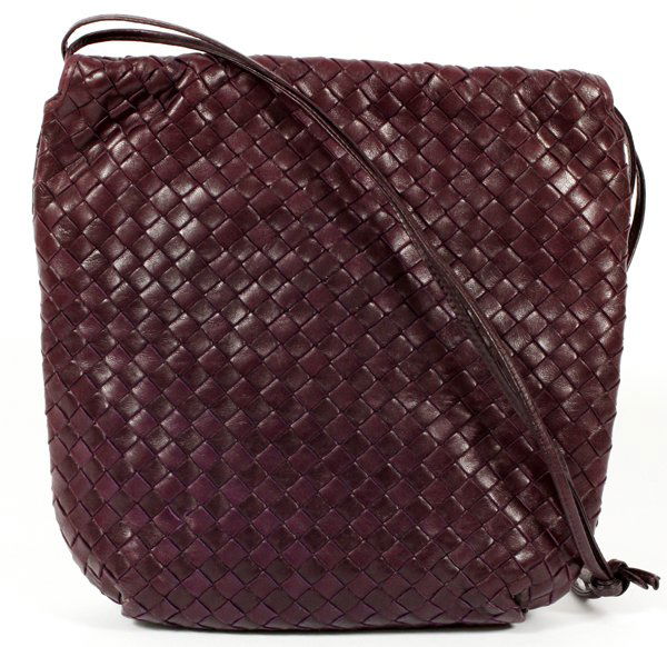 BOTTEGA VENETA INTRECCIATO PURPLE LEATHER BAG (1 of 2)