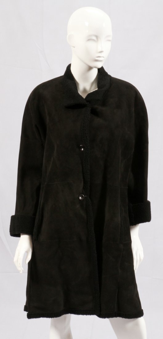 BLACK SHEARLING COAT (1 of 2)